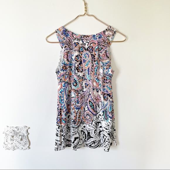 Anthropologie Meadow Rue Paisley Floral Tank Top XS - Picture 7 of 10